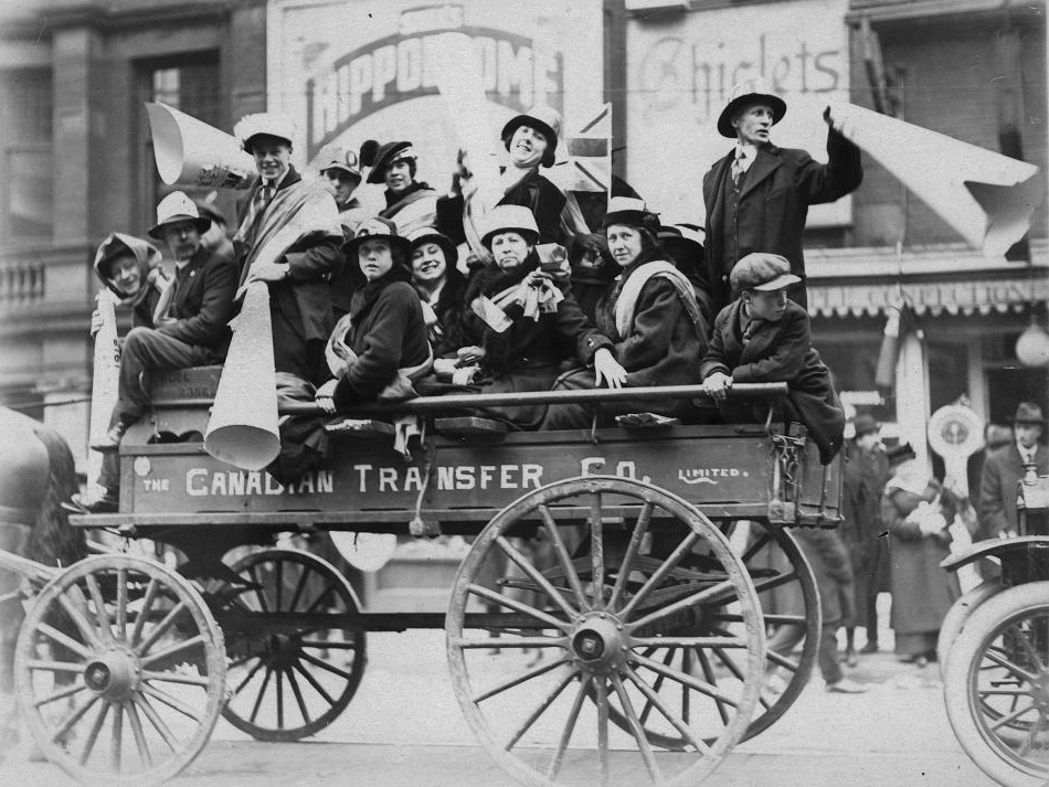 1918 - Celebrations on November 11, 1918, in downtown Toronto