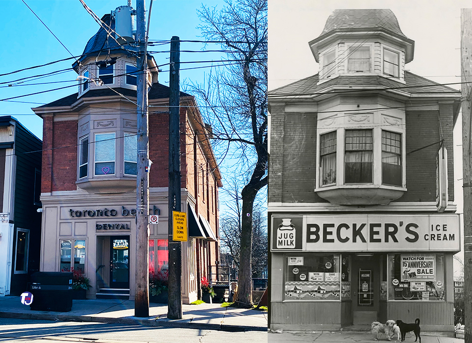 2021/1970s – Once Becker's Milk at the southeast corner of Queen St E and Leuty Ave - now Toronto Beach Dental