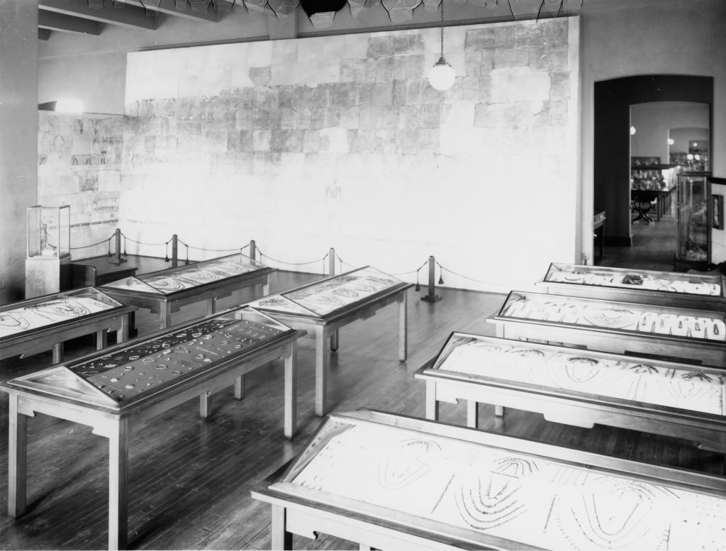 1923 - Wall of Egyptian temple in the Archaeology area of the Royal Ontario Museum