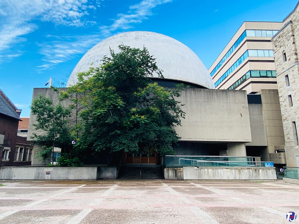 June 23, 2024 – The former McLaughlin Planetarium is located at 90 Queens Park on the south side of the Royal Ontario Museum in the University of Toronto – St George Campus area
