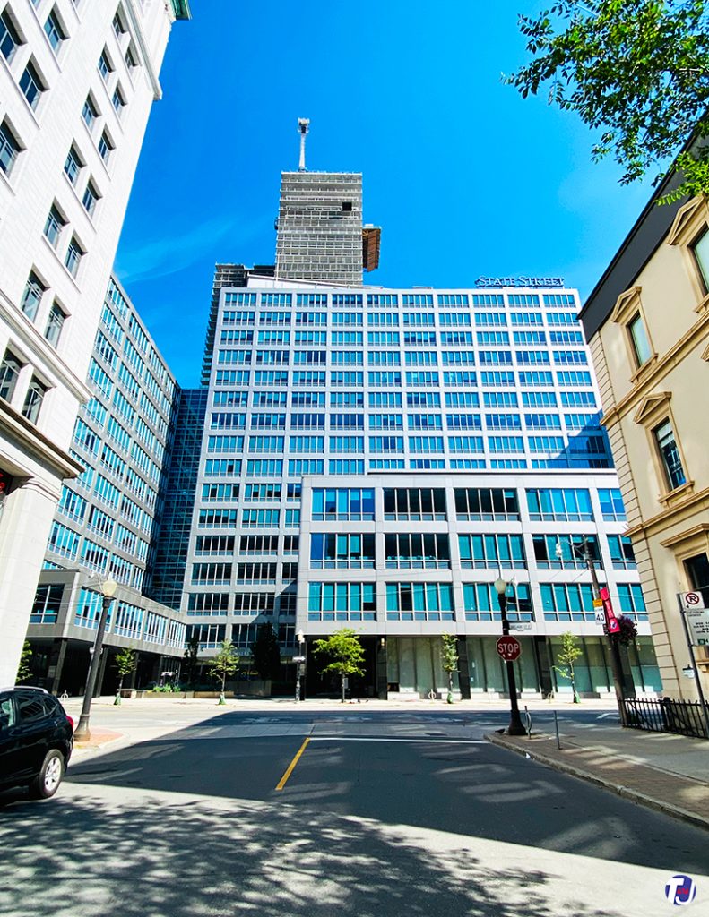 August 1, 2020 - Looking north from Toronto St towards Adelaide St E and the former site of the General Post Office. Today, the land is home to the Mackenzie Building