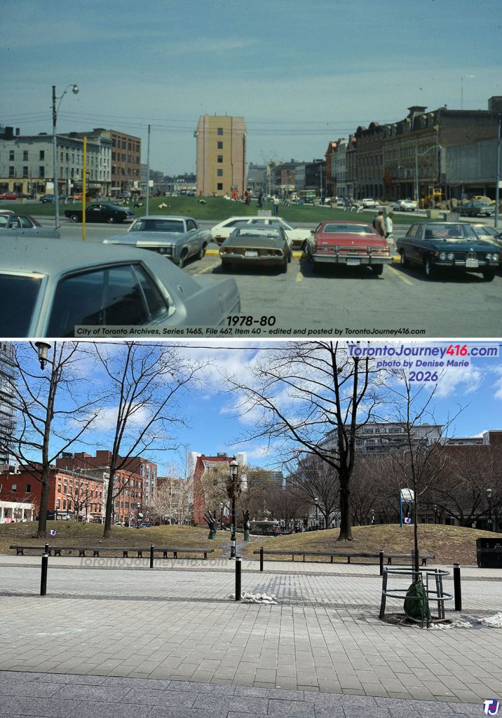 Gooderham Building Backside Gooderham Building between 1978-80 & 2026 - Toronto Then and Now